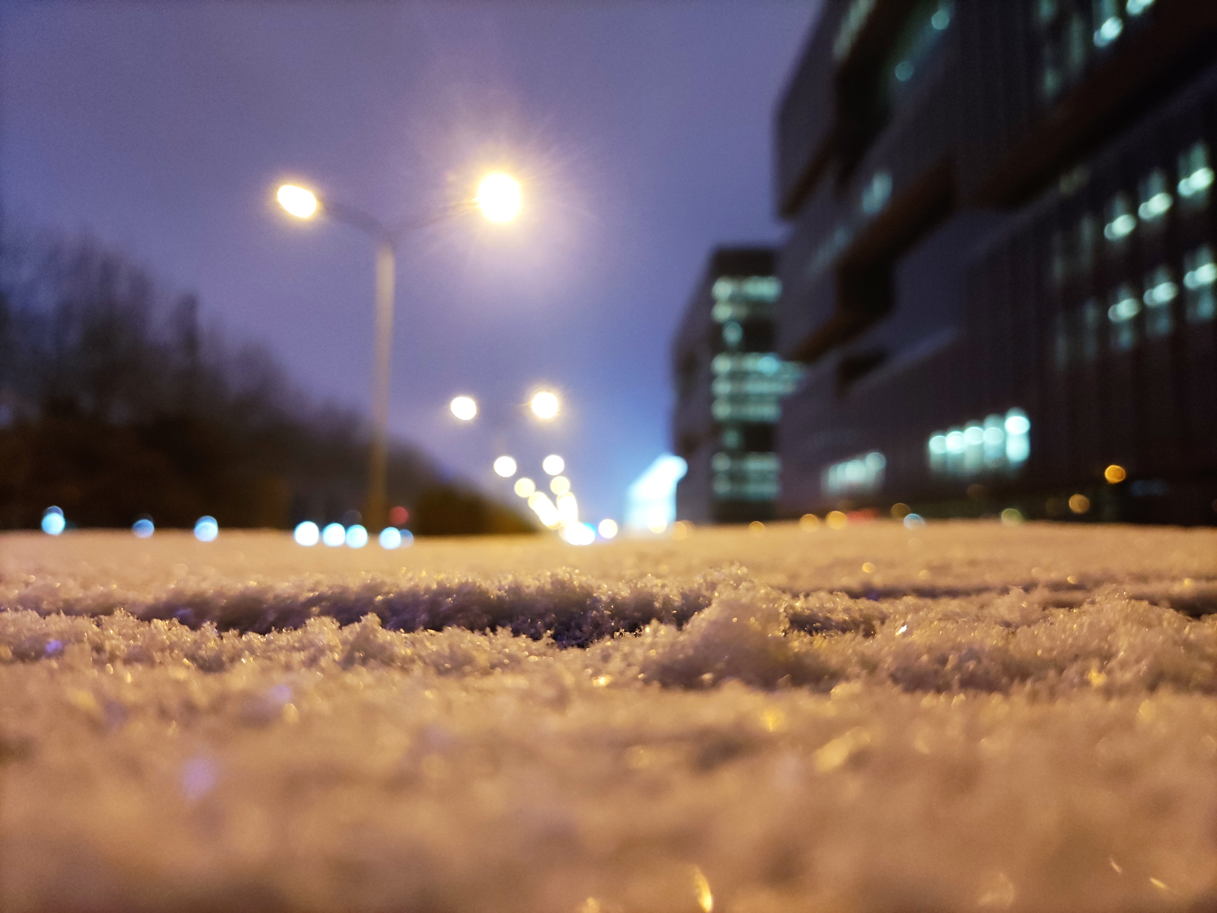 night snow